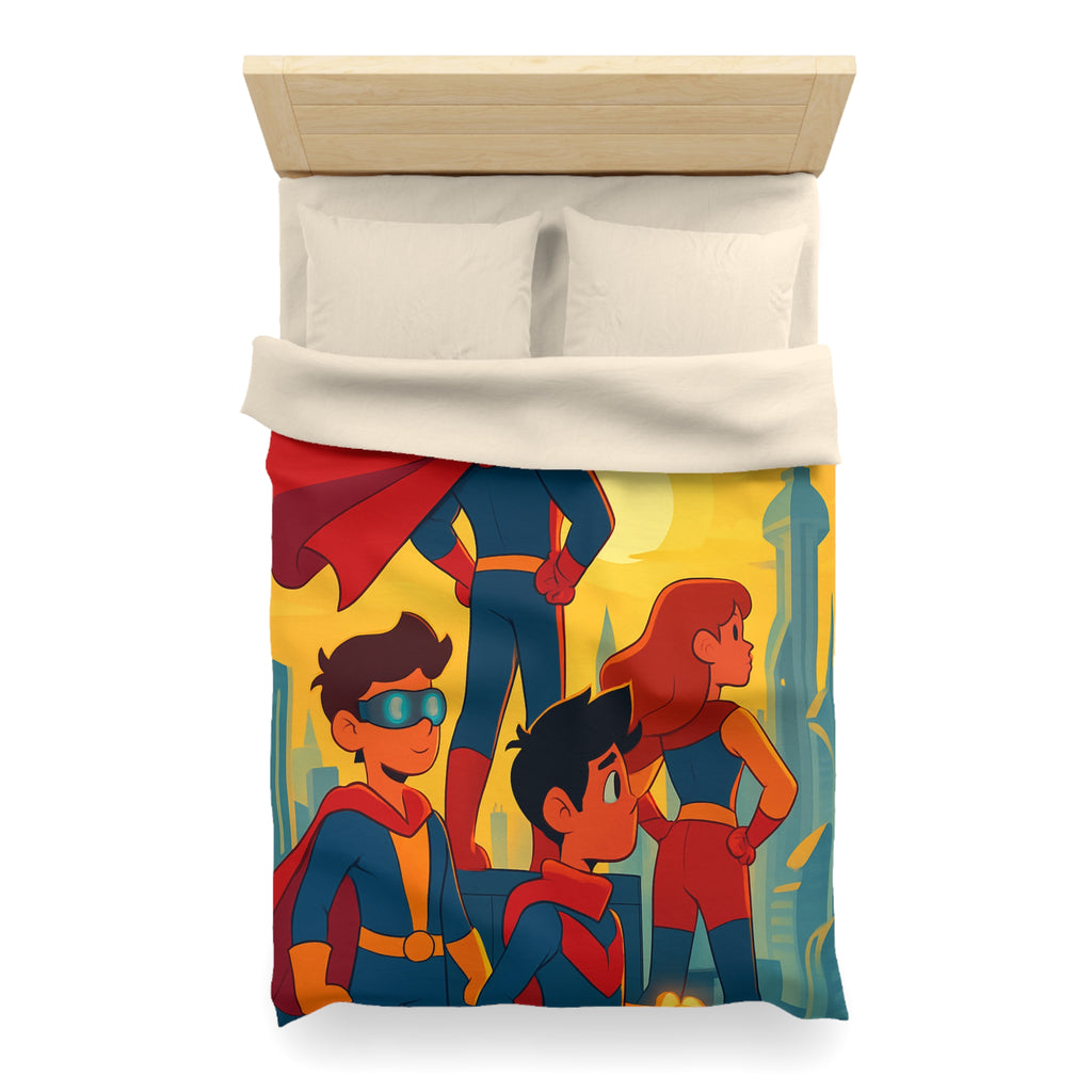 Housse de Couette Microfibre Illustration Unique Design Moderne Décoration Intérieure Raffinée