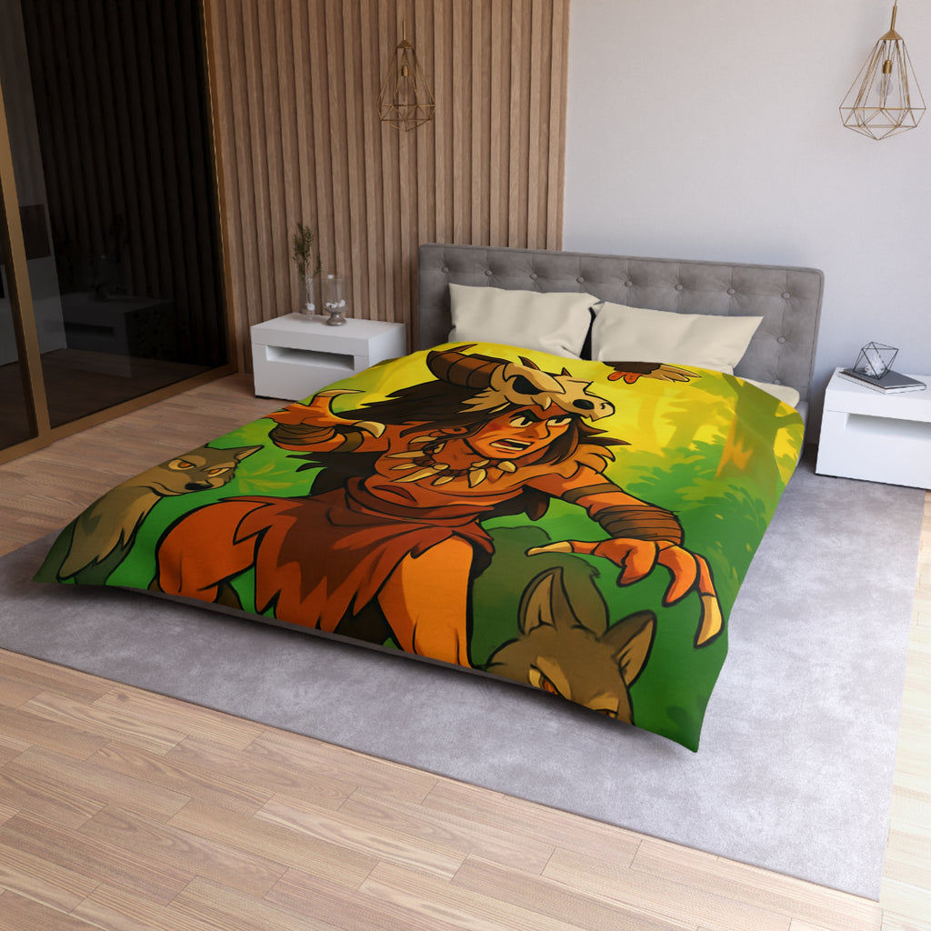 Sauvage Rêveur : Housse de Couette Motif Chaman Animaux Forêt Mystique