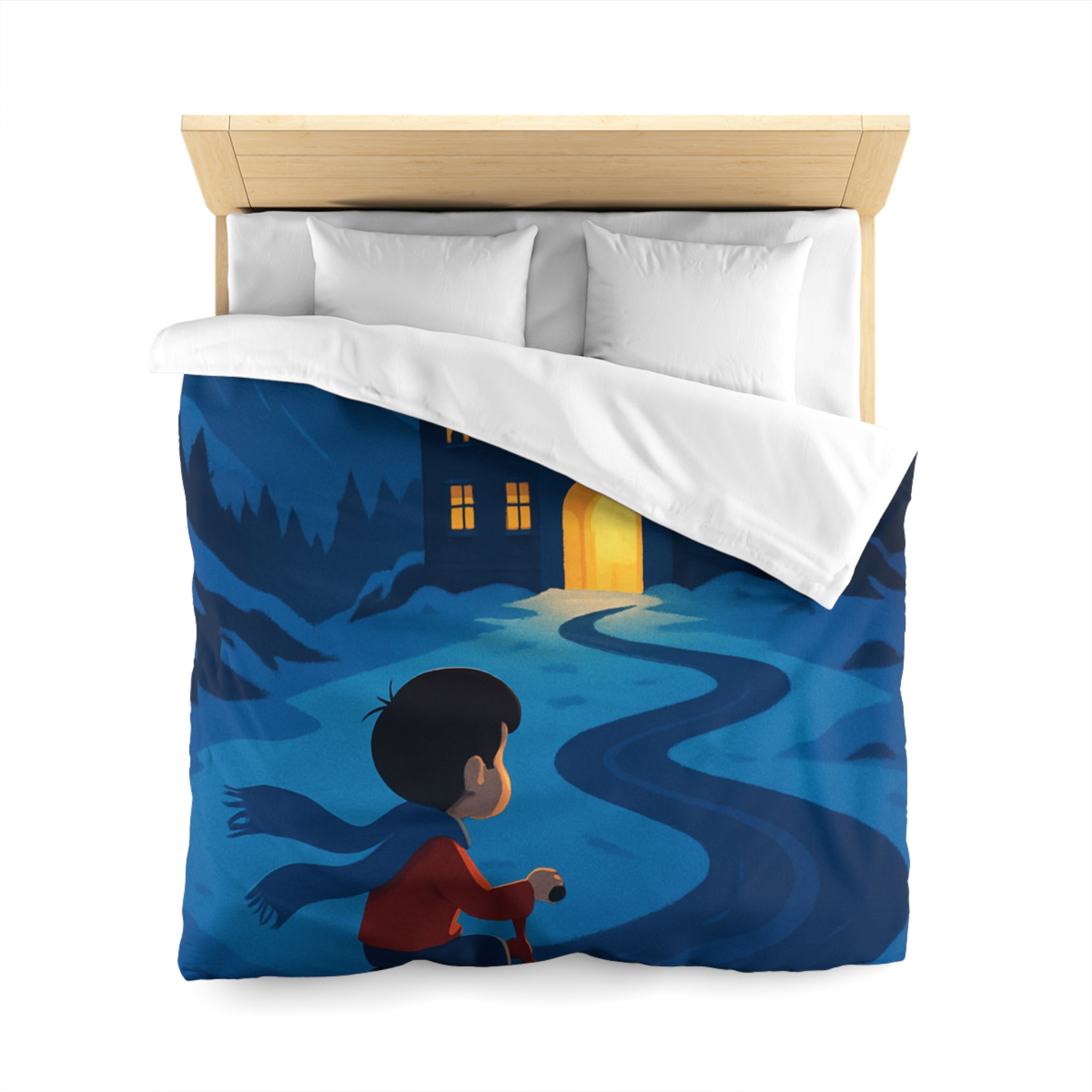 Housse de Couette Microfibre Motif Créatif Original Style Contemporain Chambre Élégante