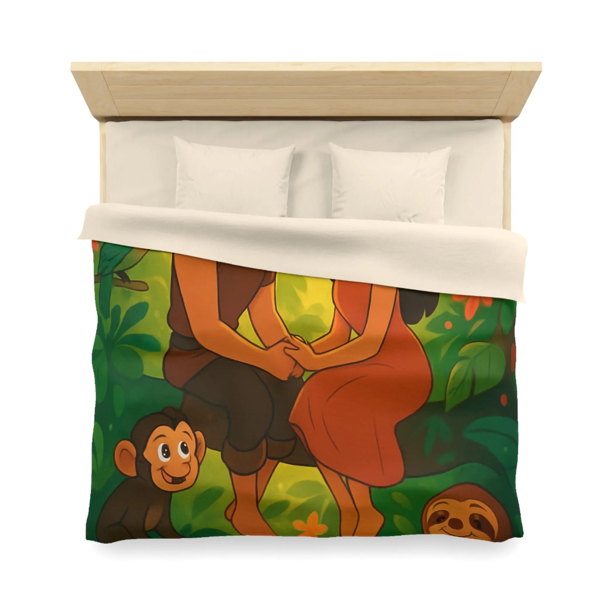 Housse de Couette Microfibre Art Graphique Contemporain Style Décoratif Chambre Tendance