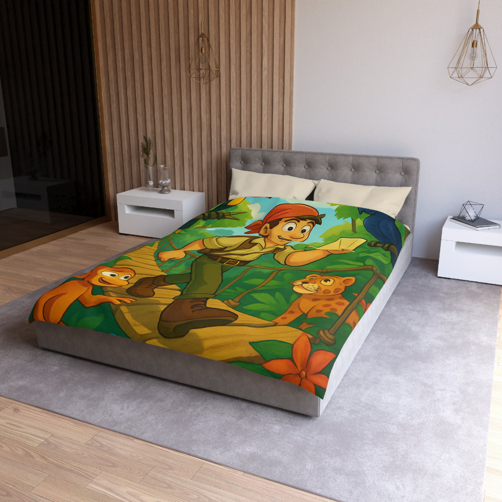 Housse de Couette Microfibre Motif Créatif Original Style Contemporain Chambre Élégante