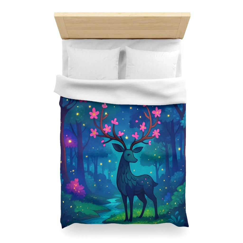 Enchantez votre chambre avec une housse de couette forêt féerique et cerf mystique