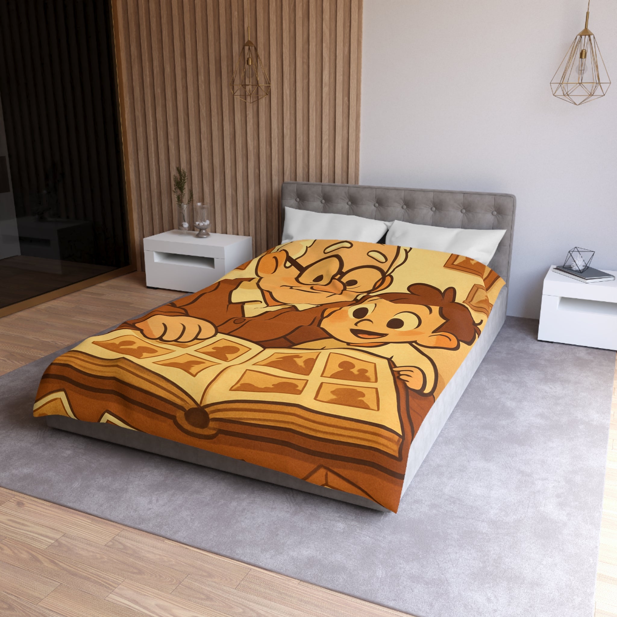 Housse de Couette Microfibre Design Artistique Moderne Décoration Chambre Confort Premium