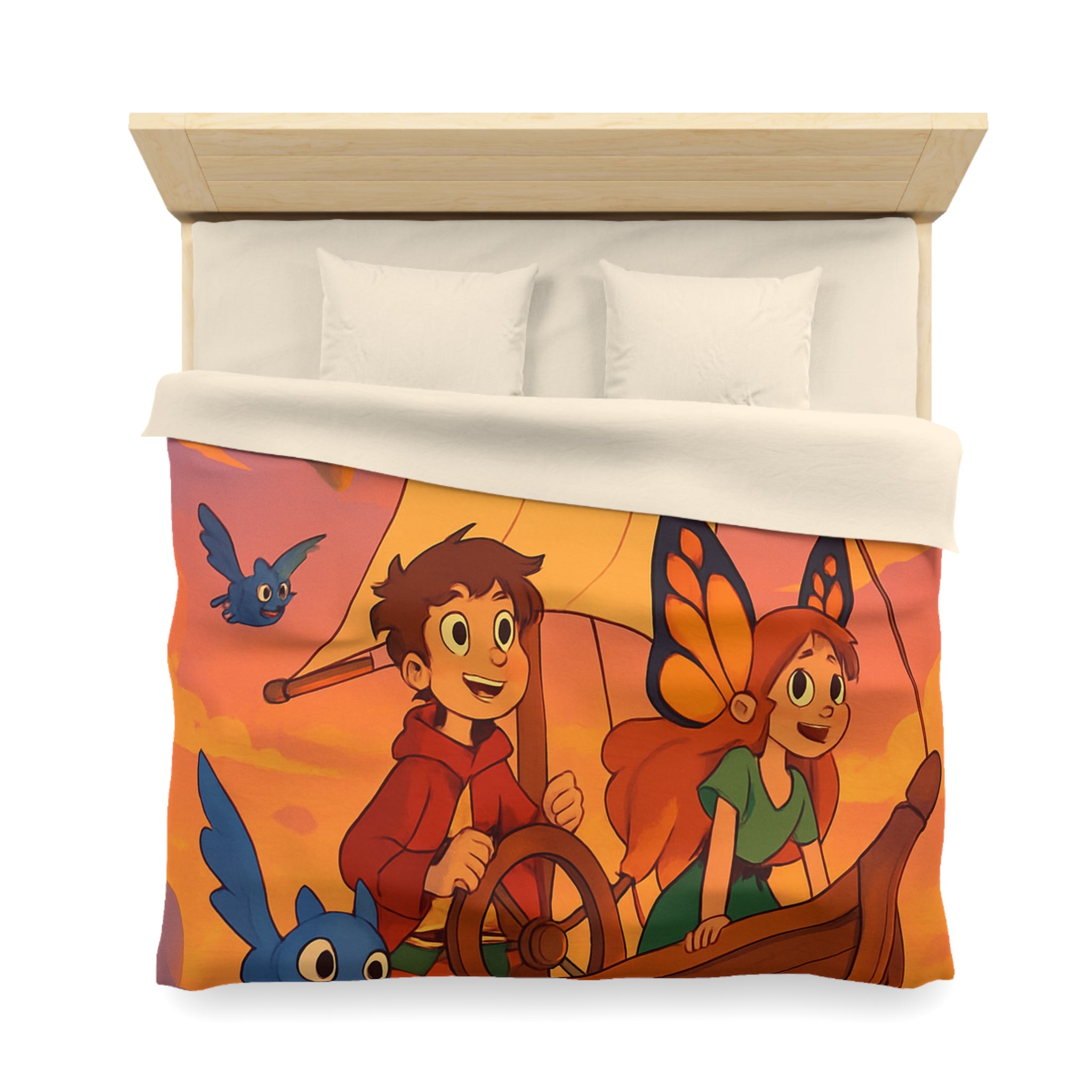 Housse de Couette Microfibre Design Artistique Moderne Décoration Chambre Confort Premium