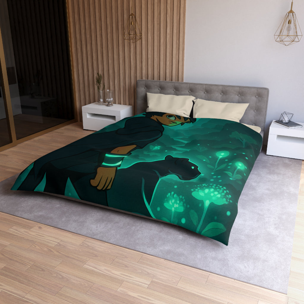 Housse de Couette Microfibre Illustration Unique Design Moderne Décoration Intérieure Raffinée