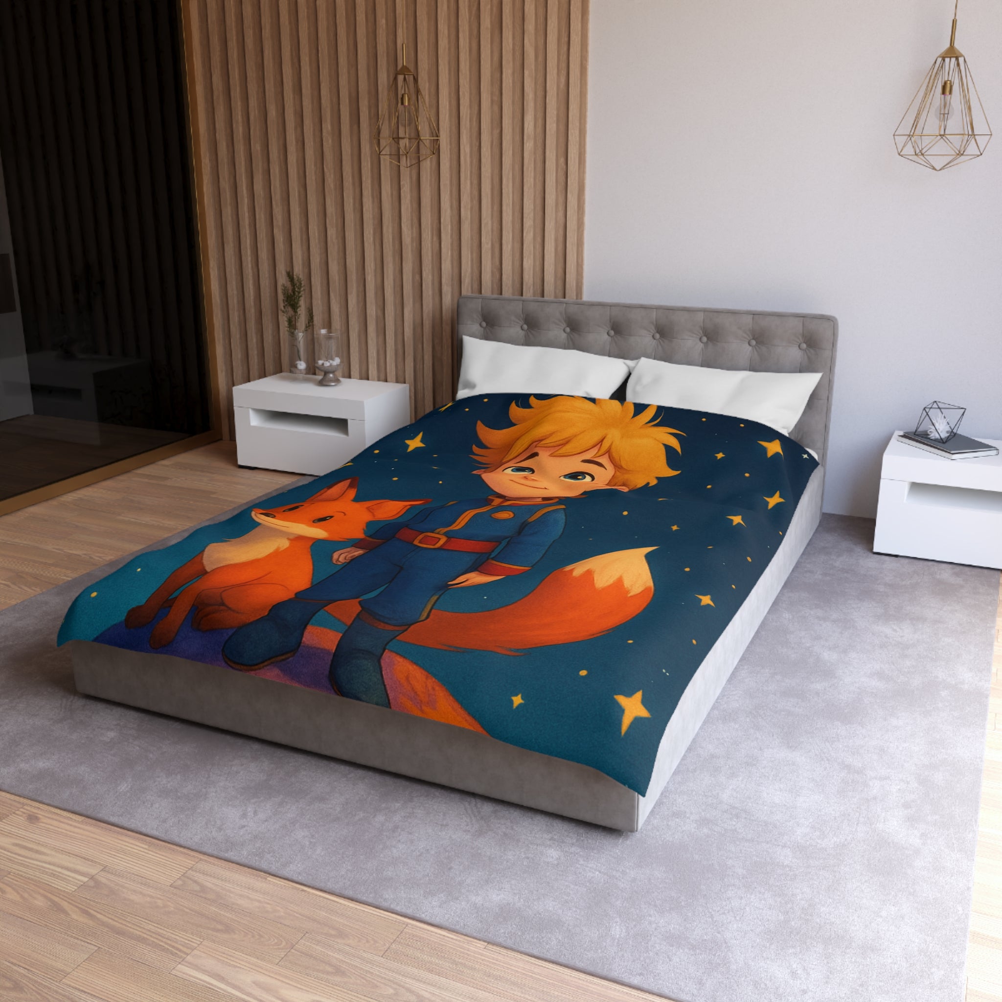 Housse de Couette Microfibre Design Artistique Moderne Décoration Chambre Confort Premium