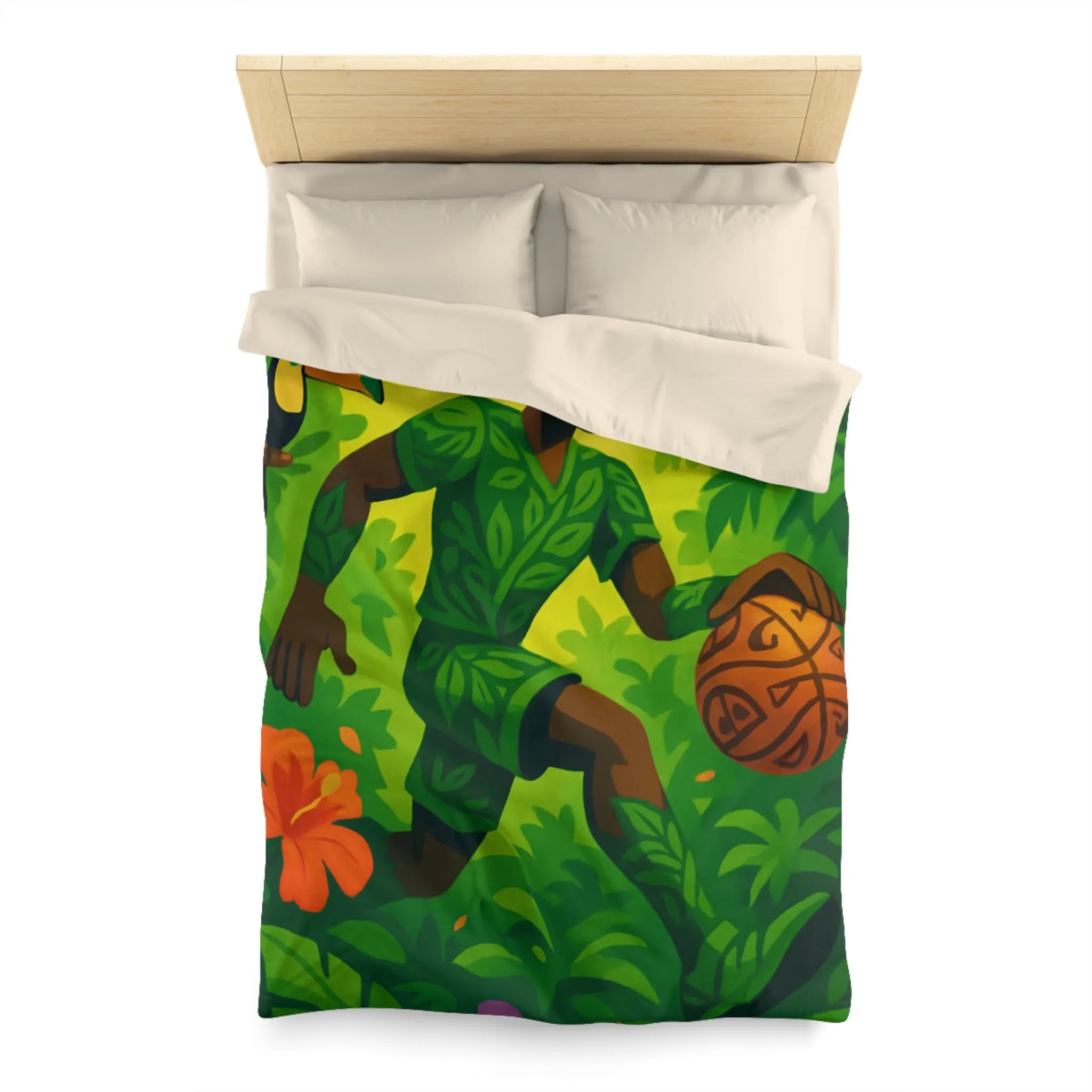 Housse de Couette Microfibre Art Graphique Contemporain Style Décoratif Chambre Tendance