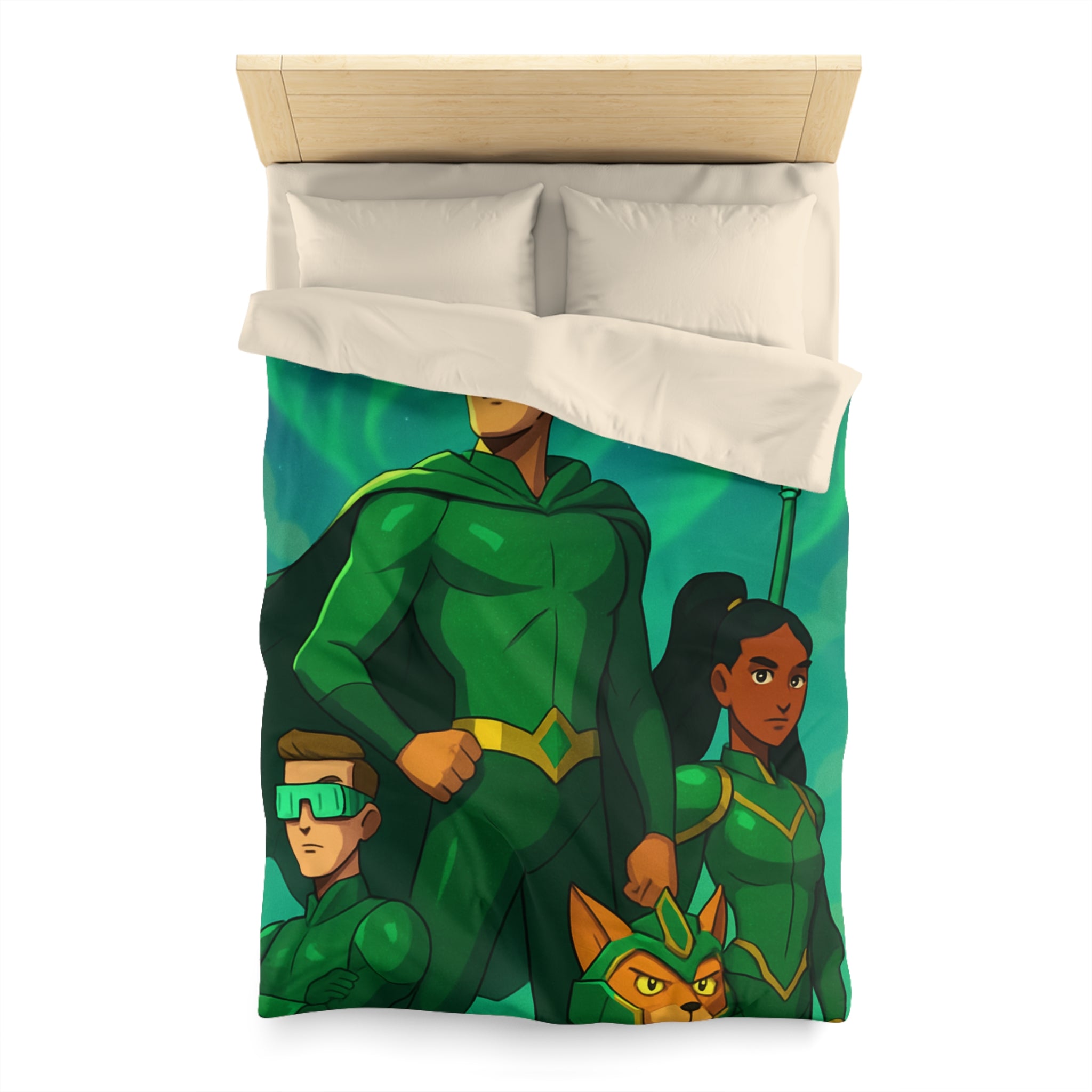 Housse de Couette Microfibre Motif Créatif Original Style Contemporain Chambre Élégante