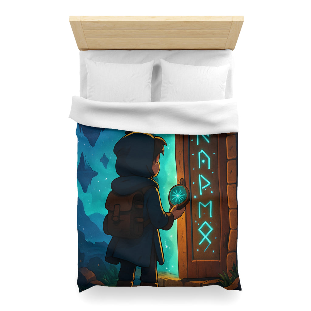 Housse de Couette Microfibre Illustration Unique Design Moderne Décoration Intérieure Raffinée