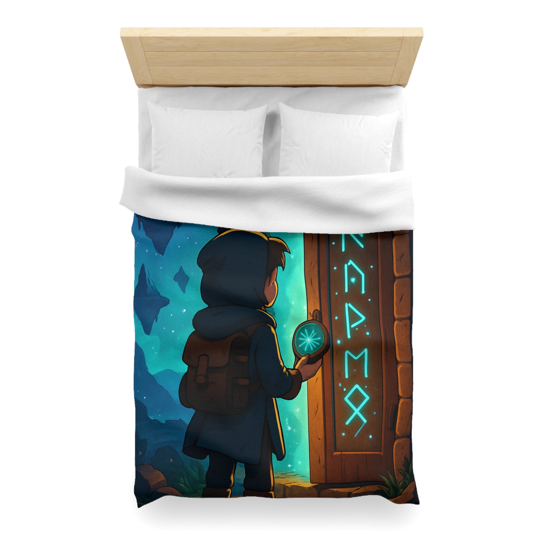 Housse de Couette Microfibre Illustration Unique Design Moderne Décoration Intérieure Raffinée