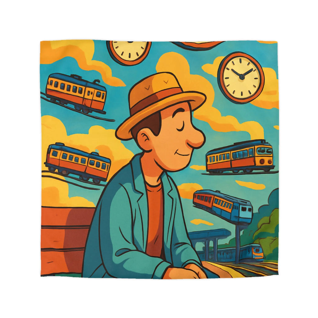 Housse de Couette Microfibre Art Graphique Contemporain Style Décoratif Chambre Tendance