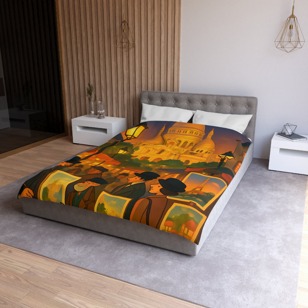 Housse de Couette Microfibre Illustration Unique Design Moderne Décoration Intérieure Raffinée