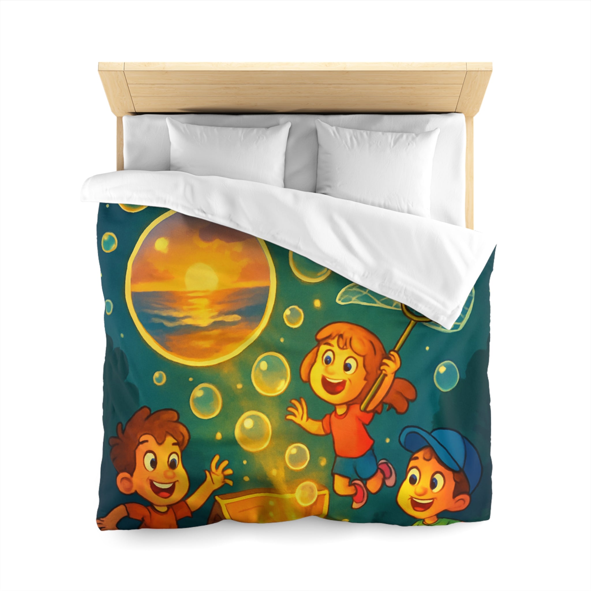 Housse de Couette Microfibre Motif Créatif Original Style Contemporain Chambre Élégante