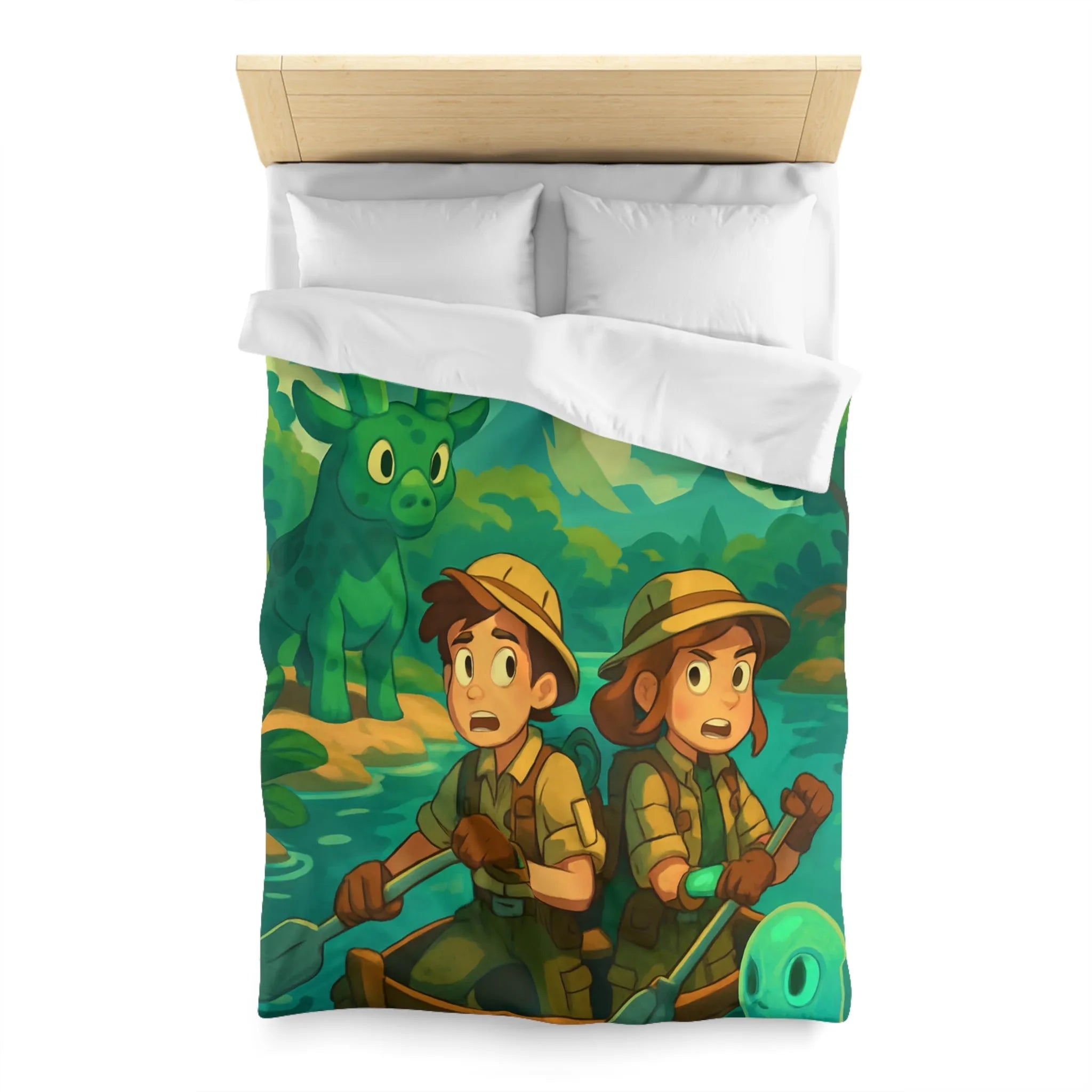 Exploration mystique en forêt tropicale avec créatures enchantées pour aventure fascinante de rêves