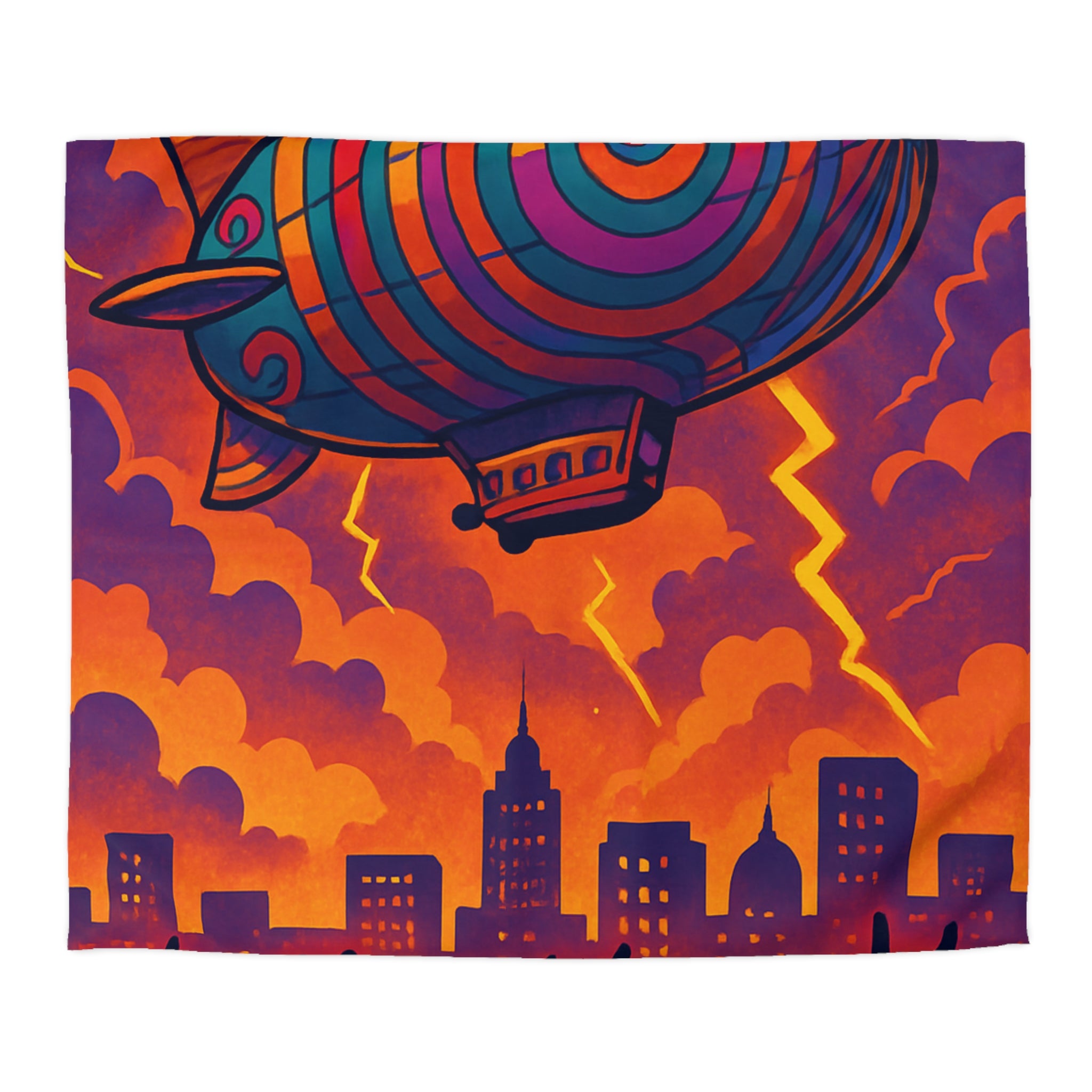 Housse de Couette Microfibre Illustration Unique Design Moderne Décoration Intérieure Raffinée