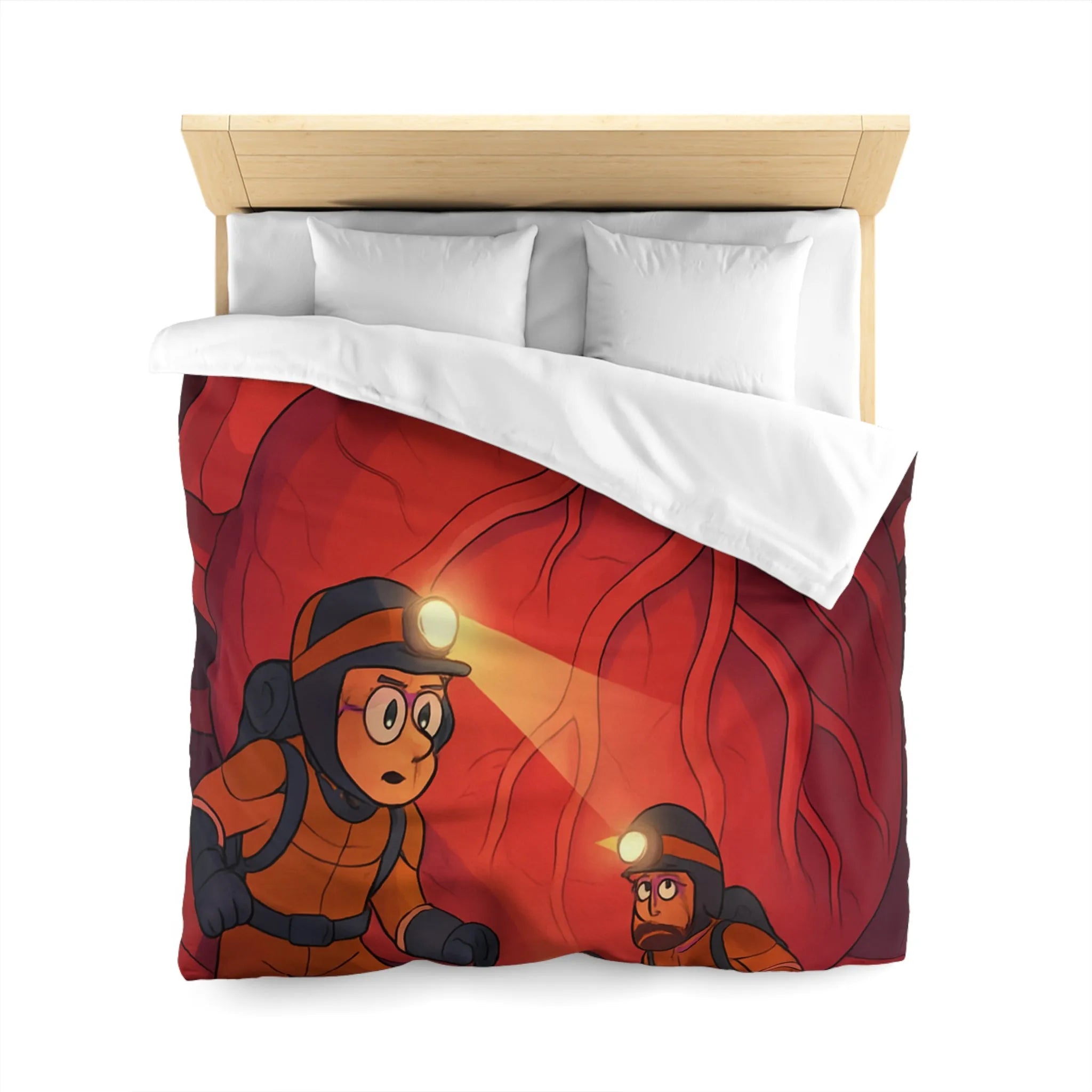 Explorez l’aventure intérieure avec une housse de couette motif cœur et explorateurs