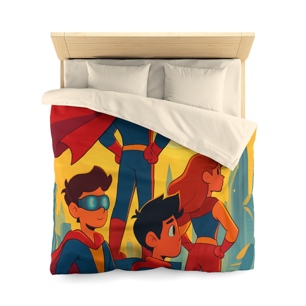 Housse de Couette Microfibre Illustration Unique Design Moderne Décoration Intérieure Raffinée