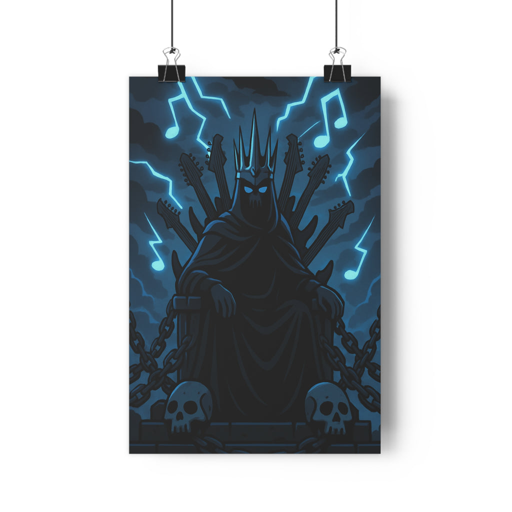 Poster décoratif gothique sombre bleu noir musique royal mystique salon chambre art unique intense