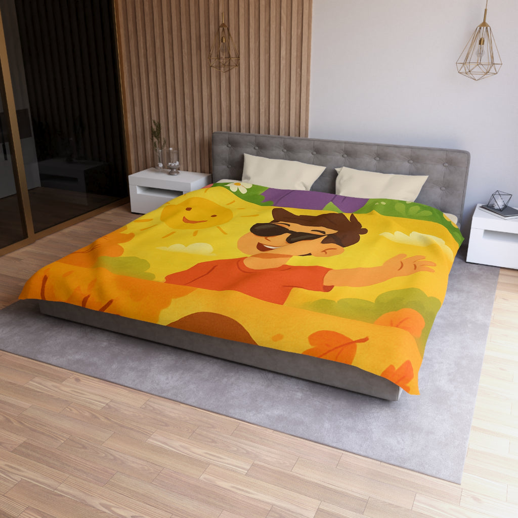 Housse de Couette Microfibre Design Artistique Moderne Décoration Chambre Confort Premium