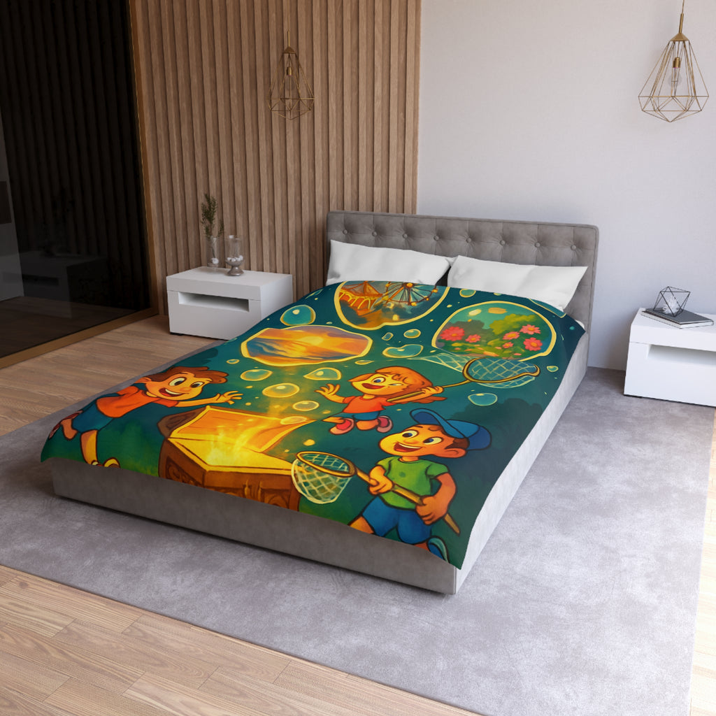 Housse de Couette Microfibre Motif Créatif Original Style Contemporain Chambre Élégante