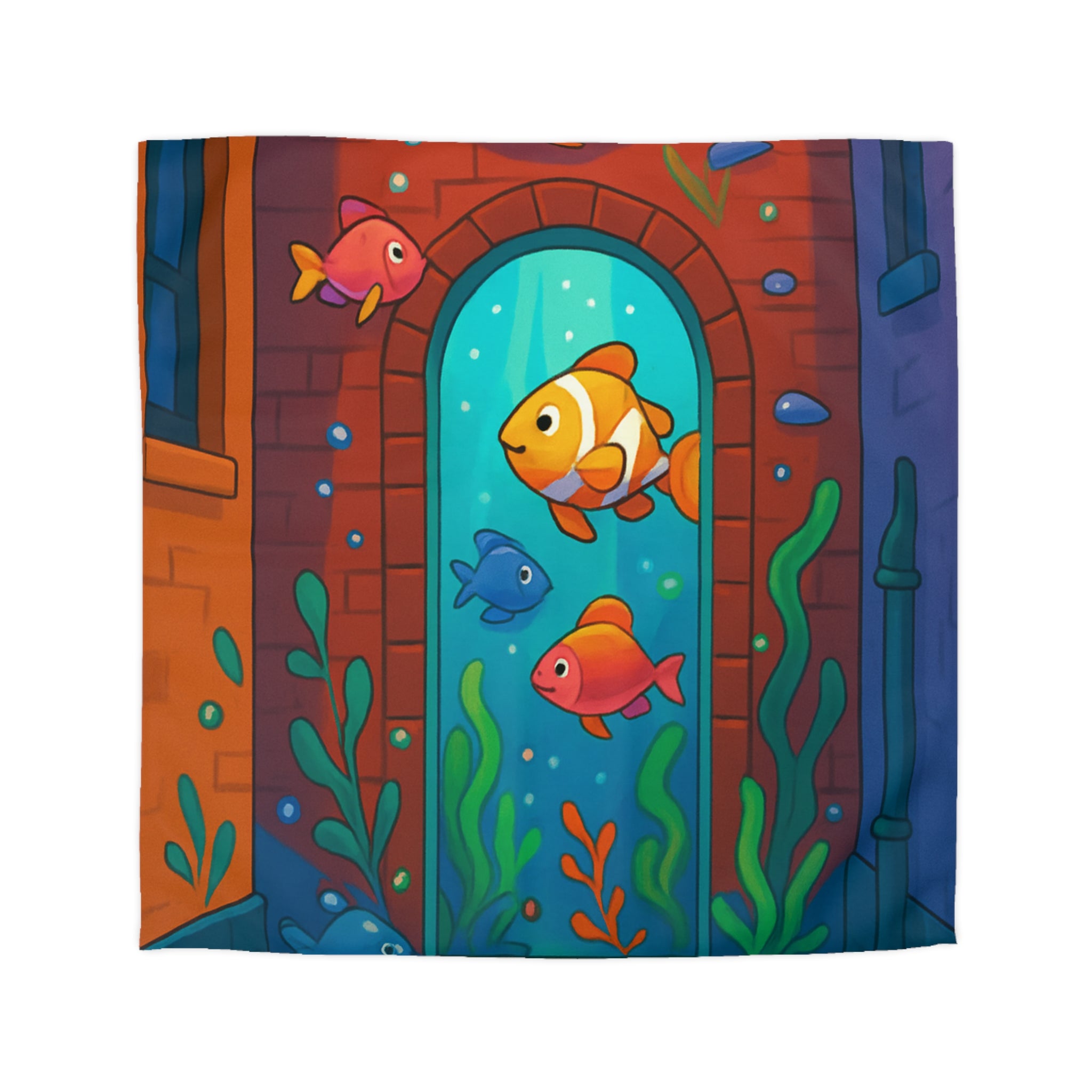 Housse de Couette Microfibre Motif Créatif Original Style Contemporain Chambre Élégante