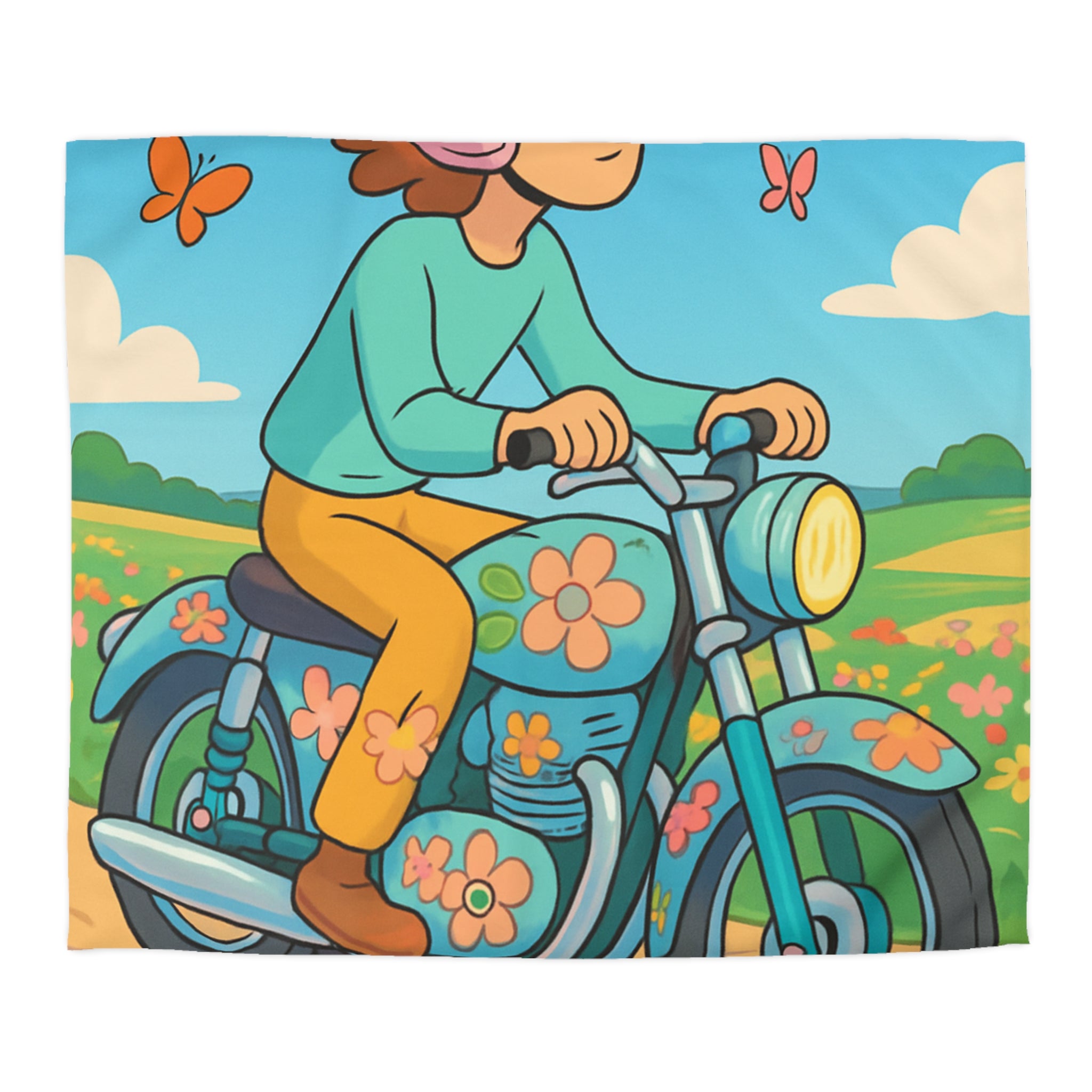 Housse de Couette Microfibre Design Artistique Moderne Décoration Chambre Confort Premium