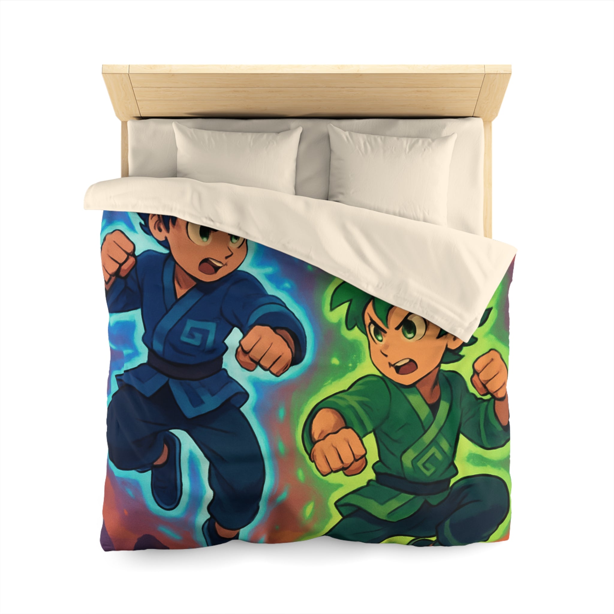 Housse de Couette Microfibre Illustration Unique Design Moderne Décoration Intérieure Raffinée