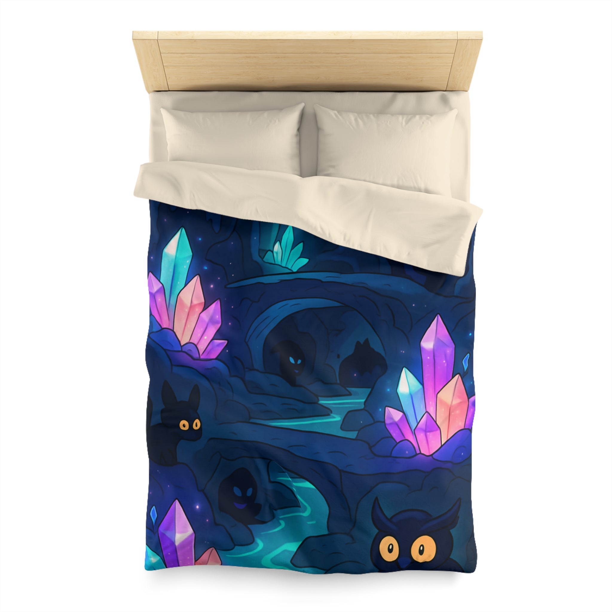 Housse de Couette Microfibre Motif Créatif Original Style Contemporain Chambre Élégante