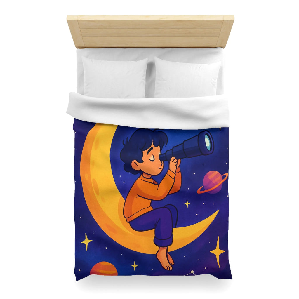 Envolez-vous avec notre housse de couette étoilée rêveuse et colorée pour enfants