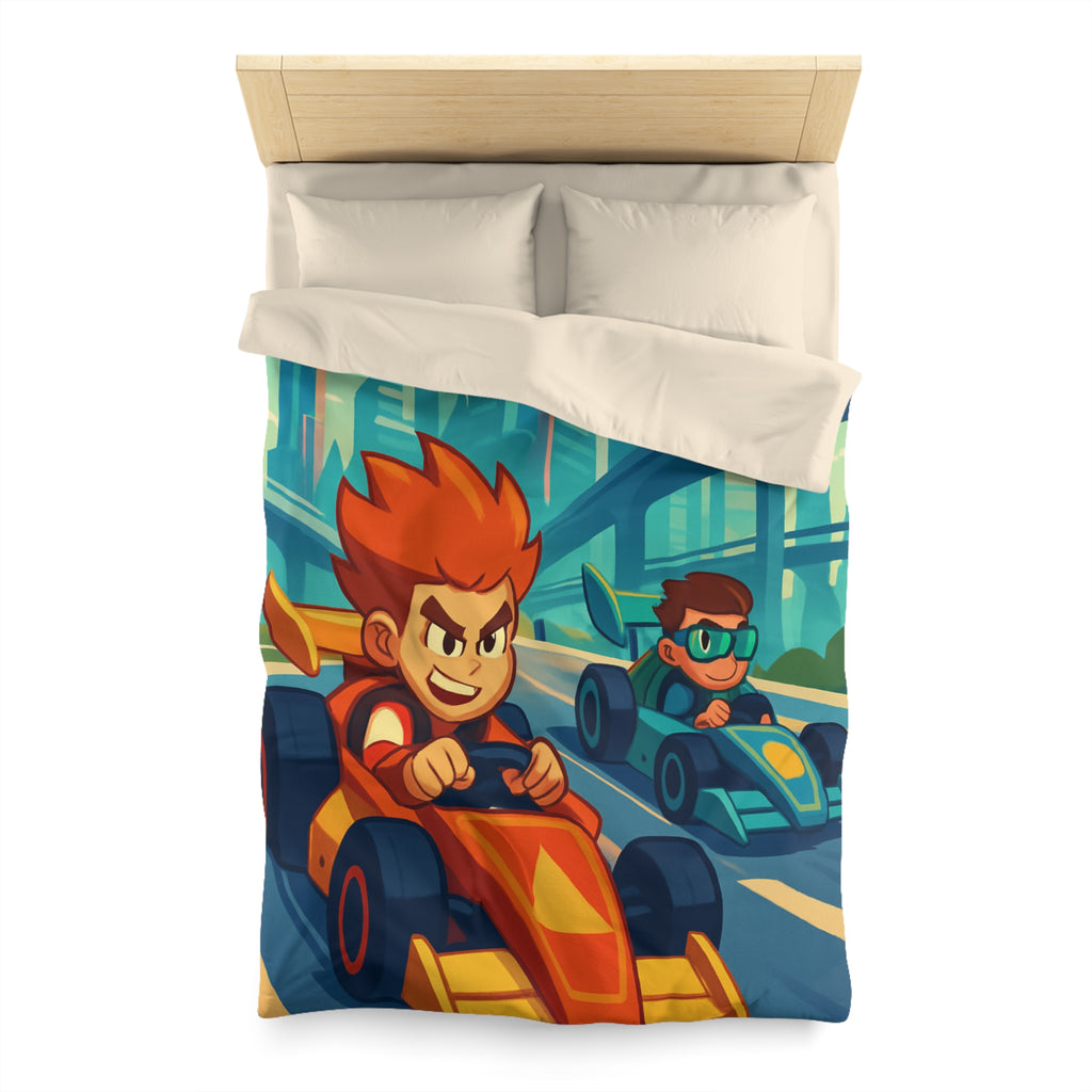 Housse de Couette Microfibre Motif Créatif Original Style Contemporain Chambre Élégante