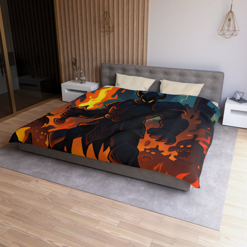 Housse de Couette Microfibre Motif Créatif Original Style Contemporain Chambre Élégante