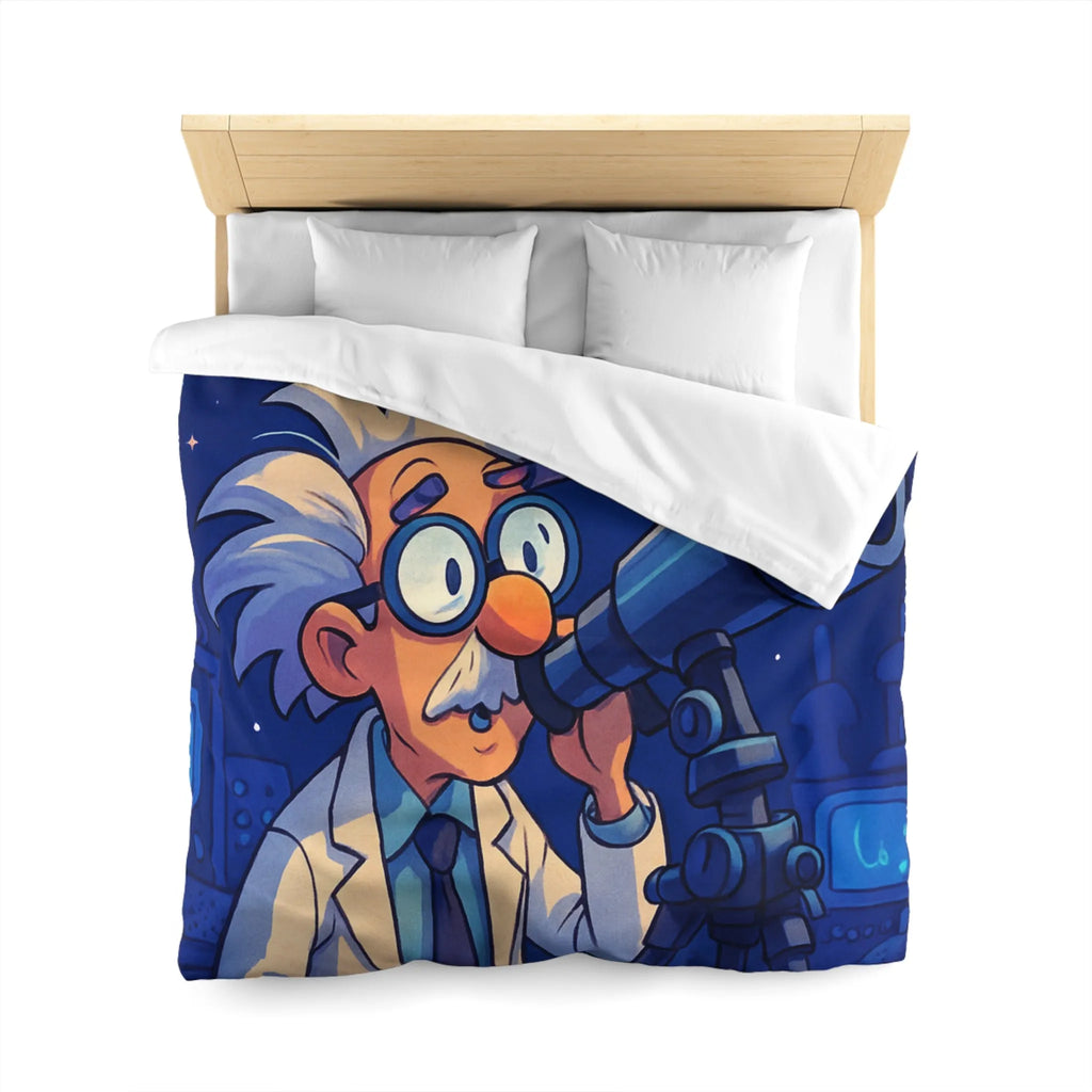 Housse de Couette Enseignant Passionné Astronomie Télescope Étoiles Planètes Enfants Chambre Décorative