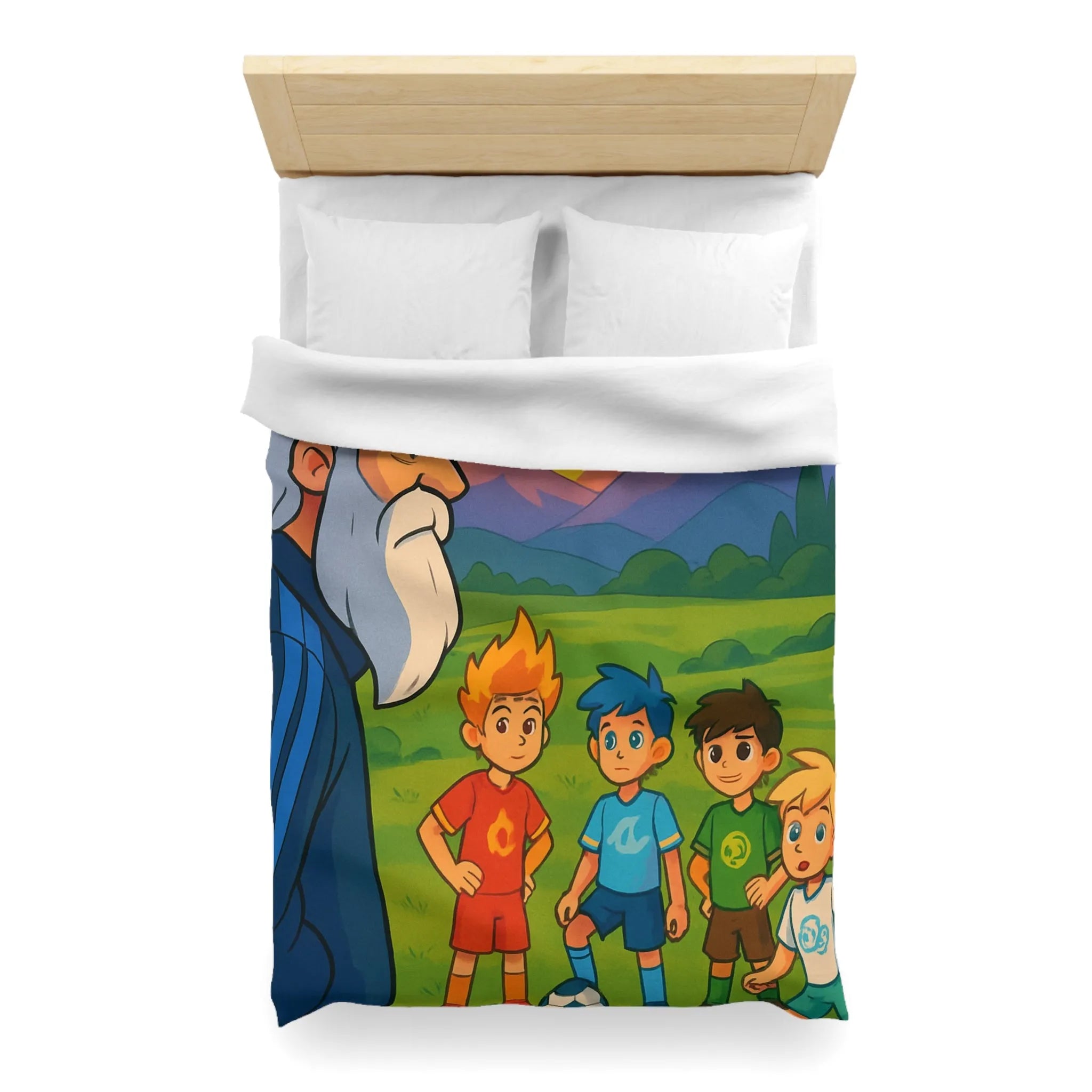 Housse de Couette Microfibre Art Graphique Contemporain Style Décoratif Chambre Tendance