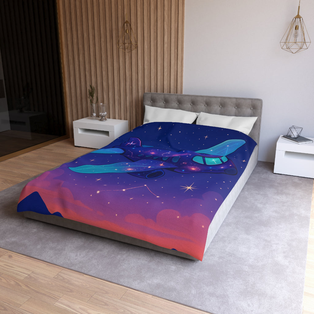 Housse de Couette Microfibre Illustration Unique Design Moderne Décoration Intérieure Raffinée