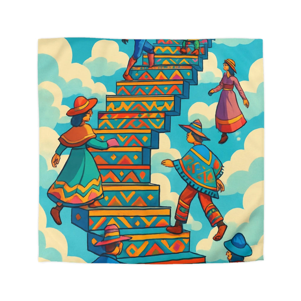 Housse de Couette Microfibre Art Graphique Contemporain Style Décoratif Chambre Tendance