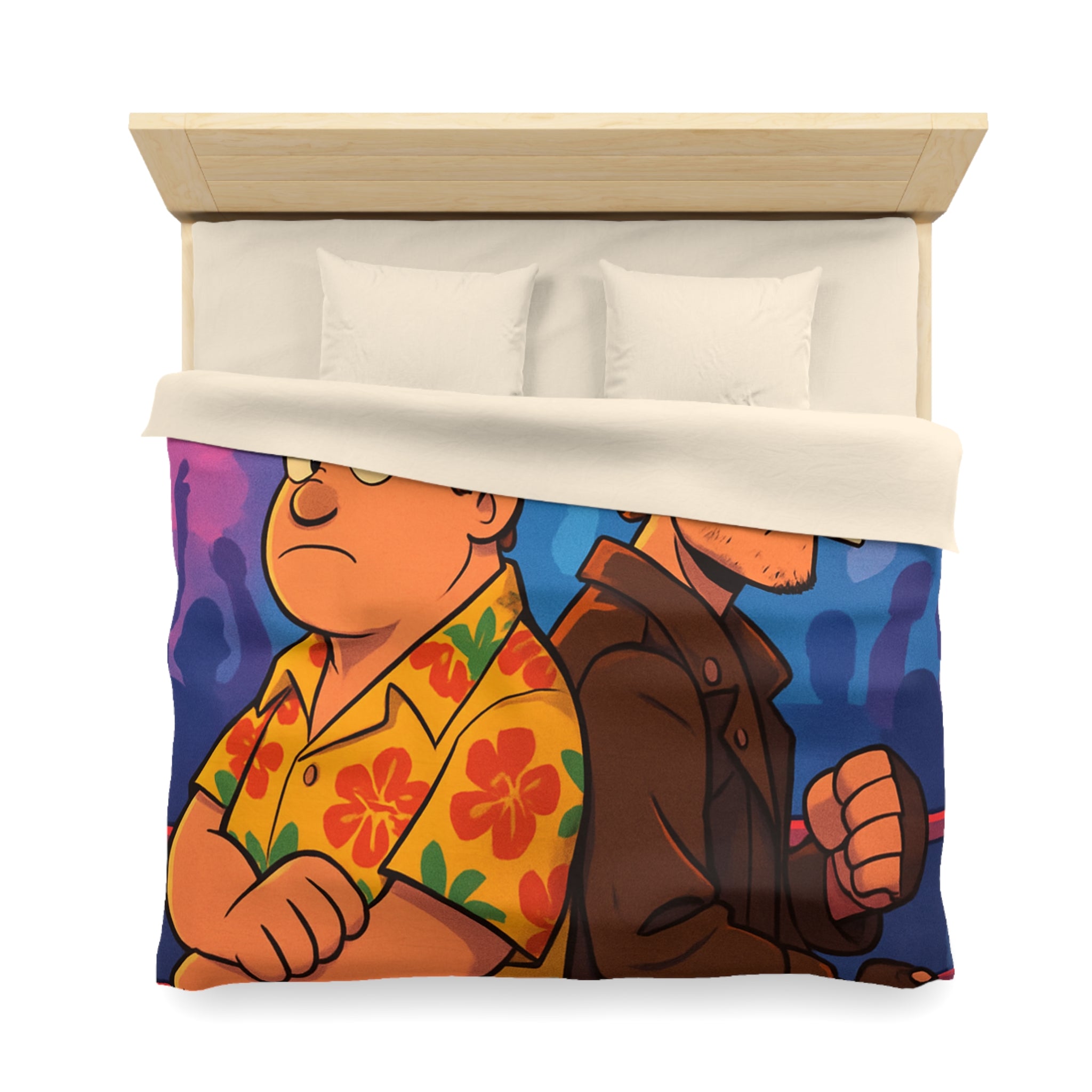 Housse de Couette Microfibre Illustration Unique Design Moderne Décoration Intérieure Raffinée