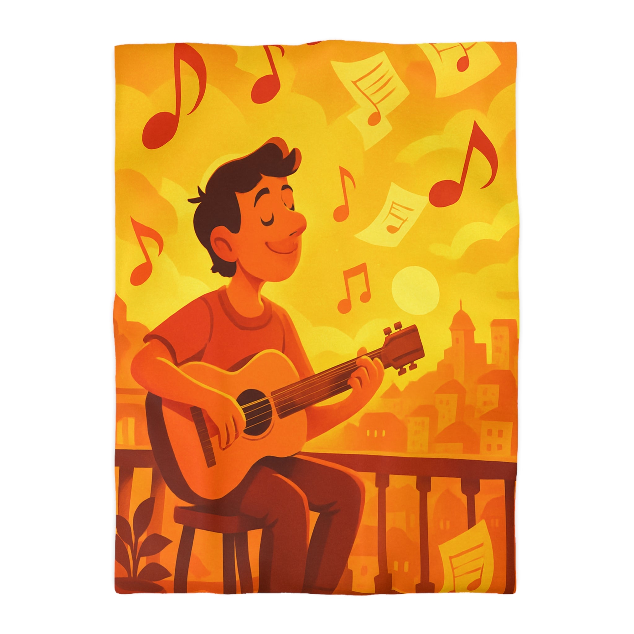 Housse de Couette Microfibre Motif Créatif Original Style Contemporain Chambre Élégante