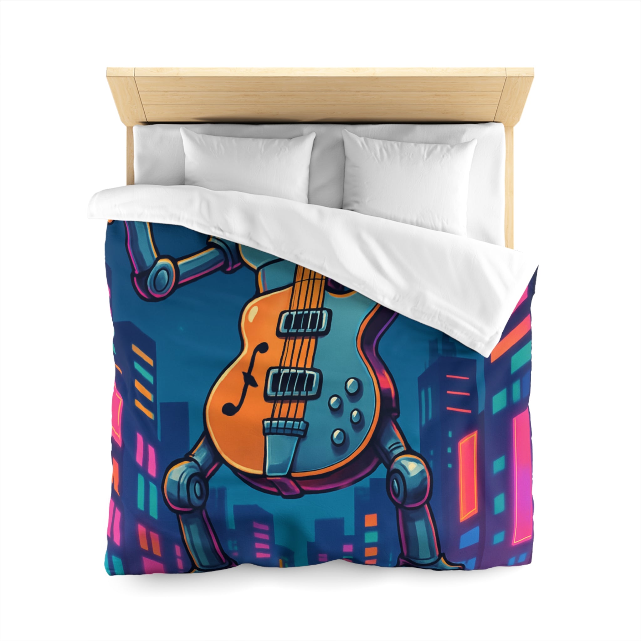 Housse de Couette Microfibre Design Artistique Moderne Décoration Chambre Confort Premium