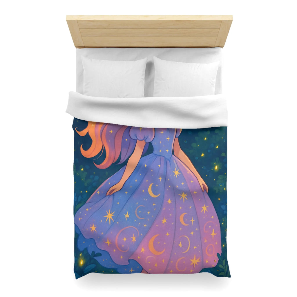 Housse de couette avec motif étoilé de princesse féerique dans la nuit enchantée