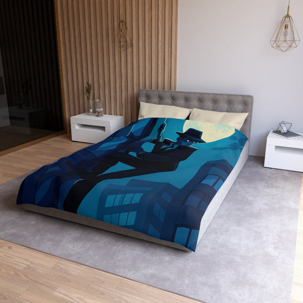 Housse de Couette Microfibre Illustration Unique Design Moderne Décoration Intérieure Raffinée