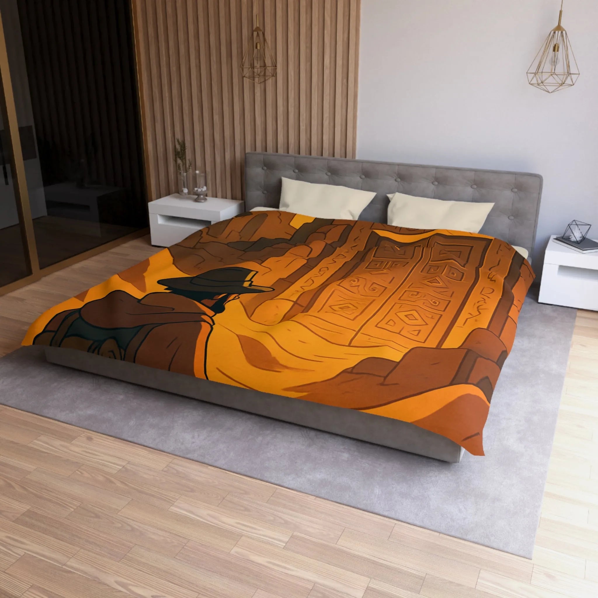 Housse de Couette Microfibre Création Artistique Moderne Design Exclusif Décoration Chambre