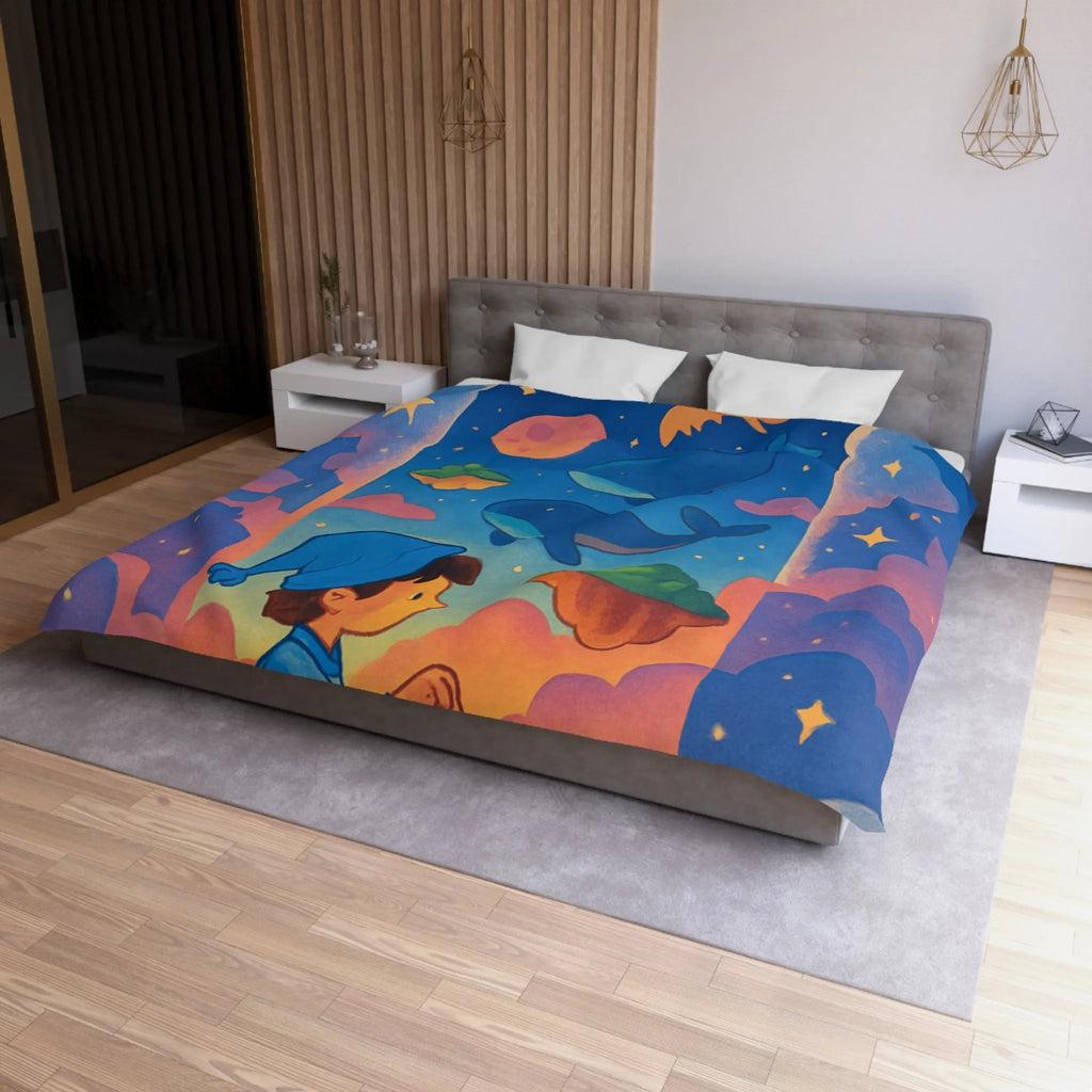 Housse de Couette Enfant : Voyage Imaginaire Étoilé pour Rêves Enchantés et Doux Sommeil