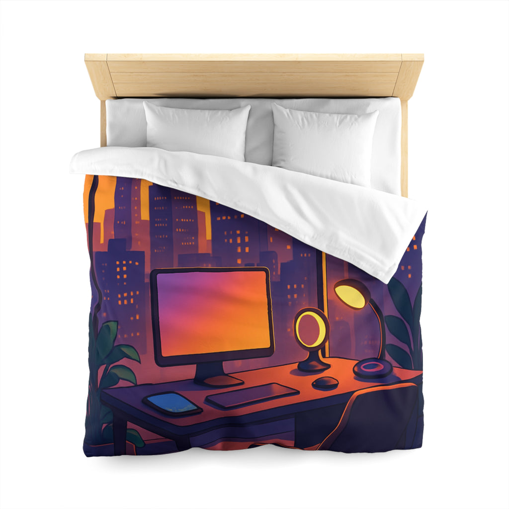 Housse de Couette Microfibre Design Artistique Moderne Décoration Chambre Confort Premium