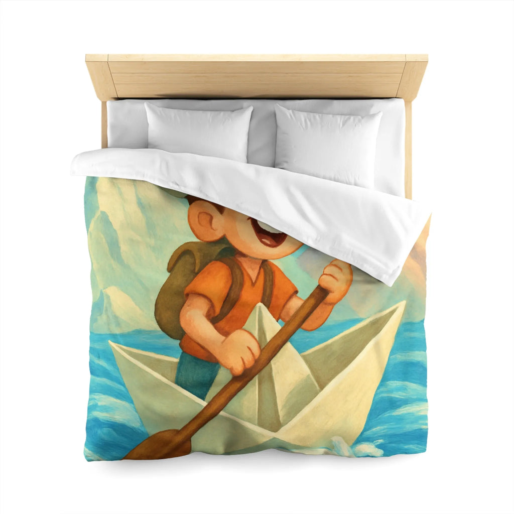 Housse de Couette Microfibre Art Graphique Contemporain Style Décoratif Chambre Tendance