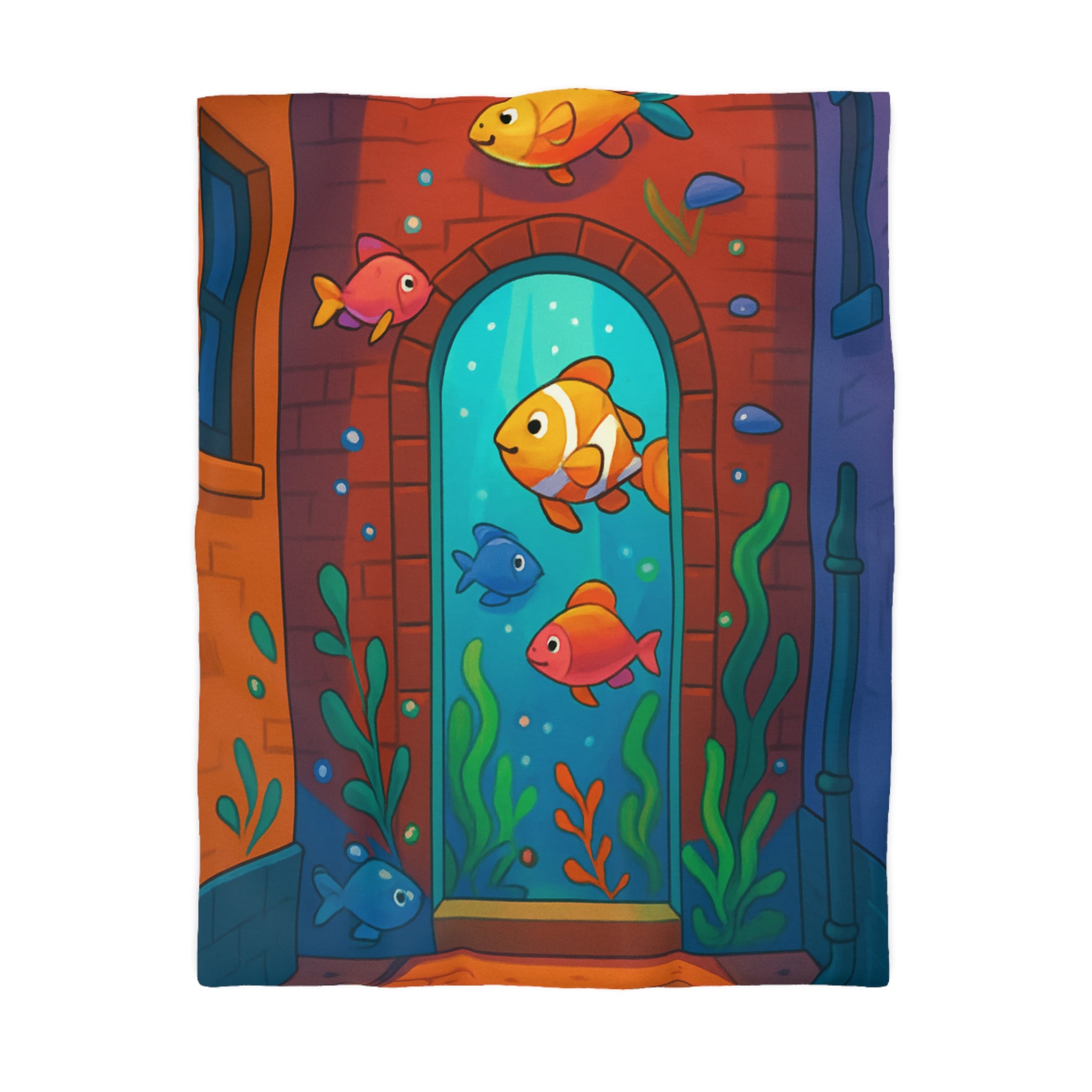 Housse de Couette Microfibre Motif Créatif Original Style Contemporain Chambre Élégante