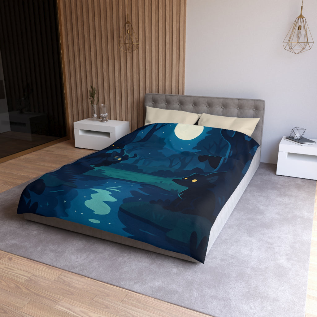 Housse de Couette Microfibre Illustration Unique Design Moderne Décoration Intérieure Raffinée