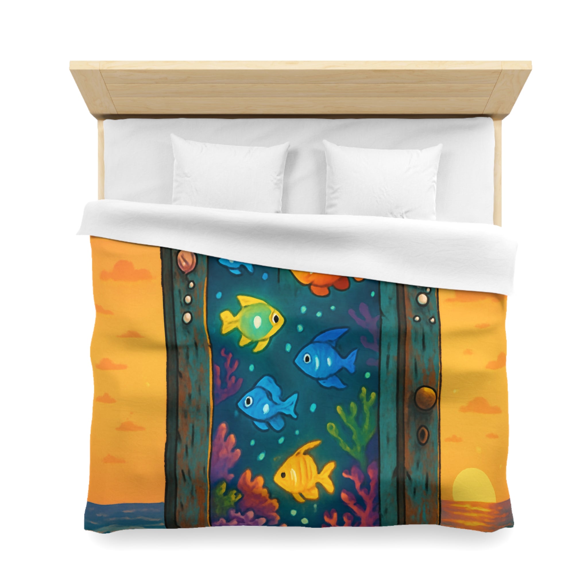 Housse de Couette Microfibre Motif Créatif Original Style Contemporain Chambre Élégante