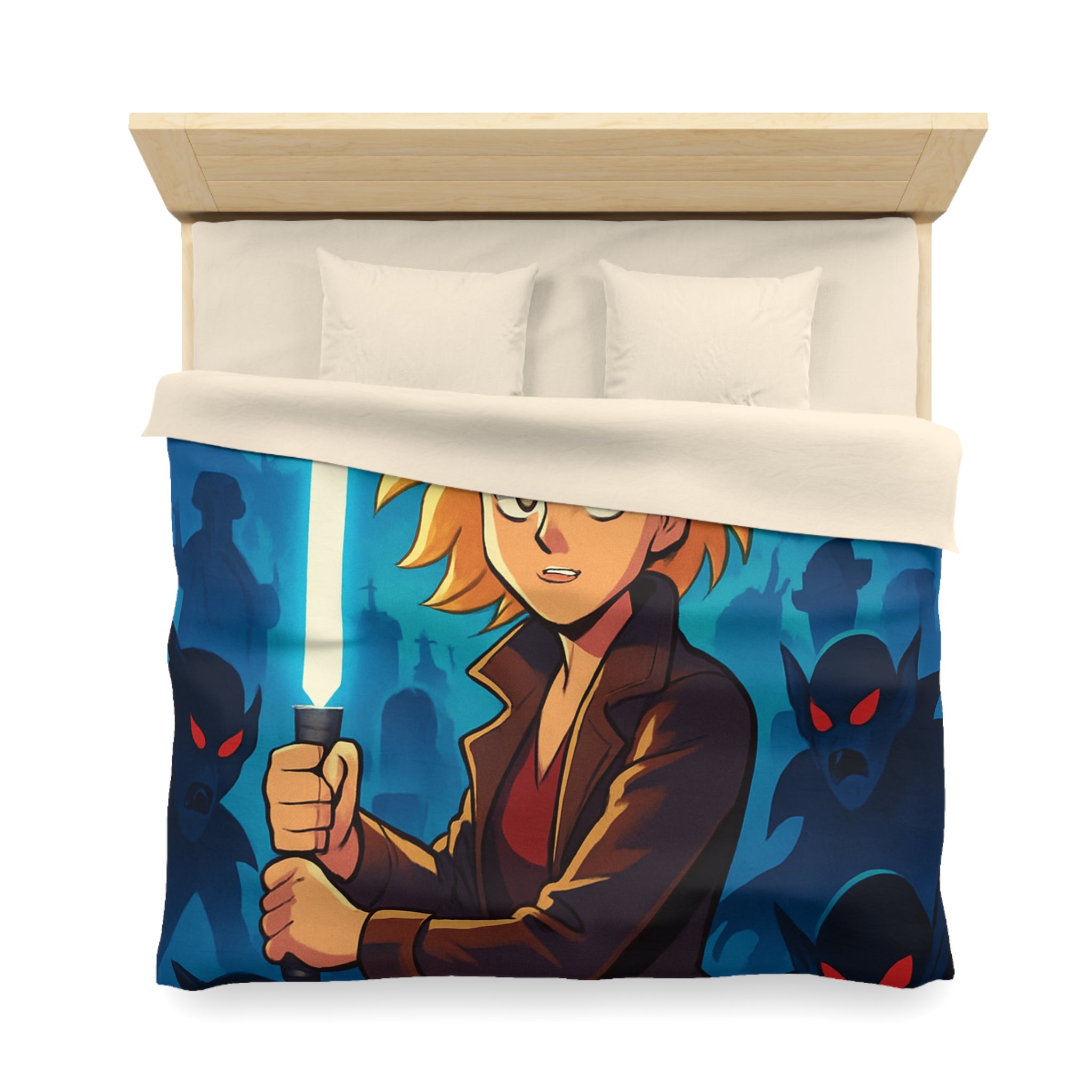 Housse de Couette Microfibre Motif Créatif Original Style Contemporain Chambre Élégante