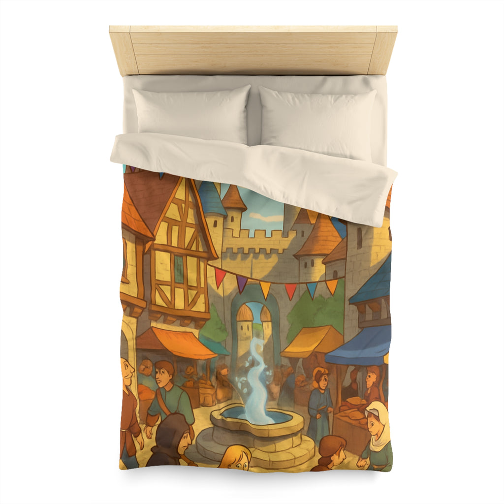 Housse de Couette Microfibre Design Artistique Moderne Décoration Chambre Confort Premium