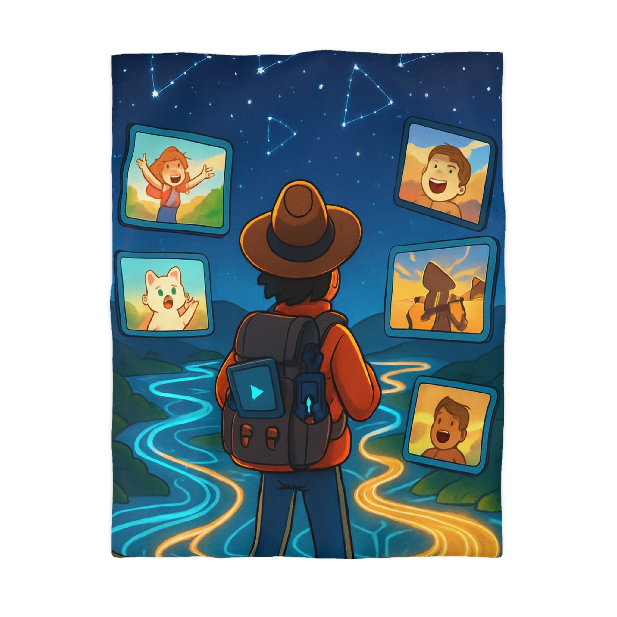 Housse de Couette Microfibre Illustration Unique Design Moderne Décoration Intérieure Raffinée